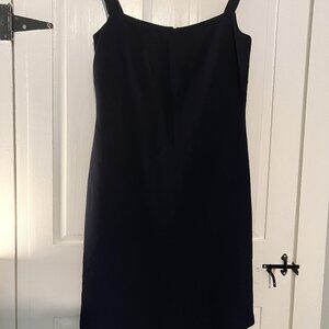 Vintage Ann Taylor Navy Blue Chiffon Mini Dress